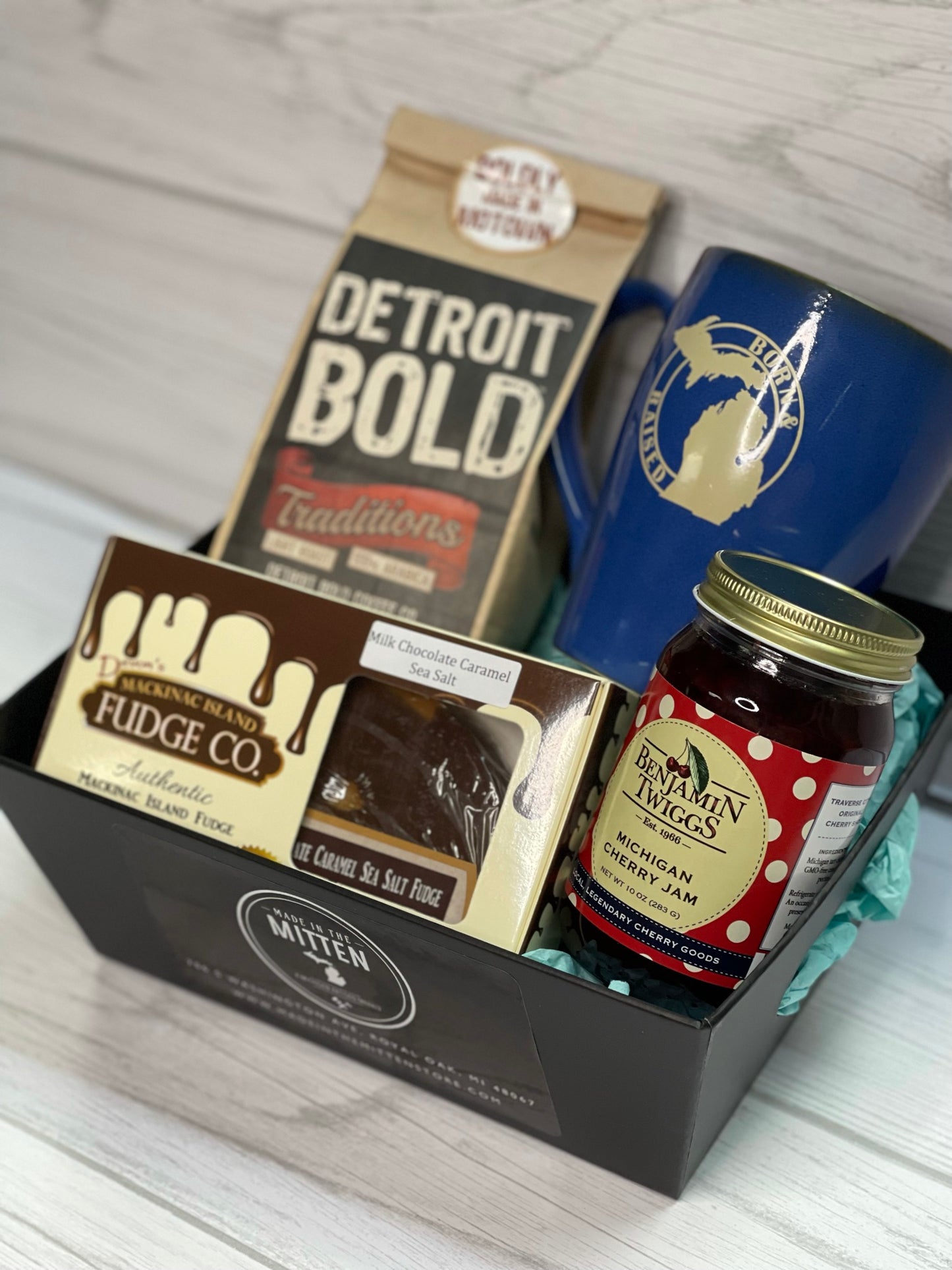 Made In Michigan Coffee and Jam Basket