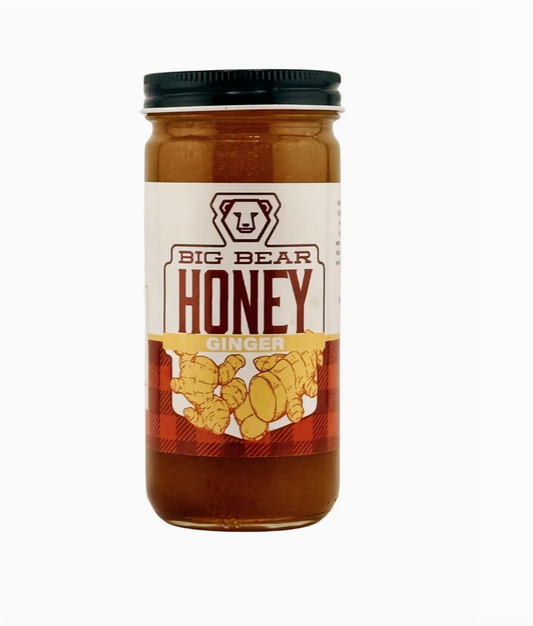 Ginger Infused Honey - 10 oz Jar