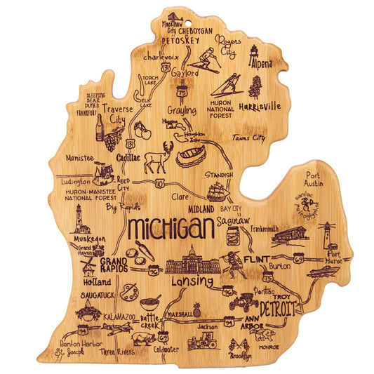 Destination Icons Michigan Cutting Board